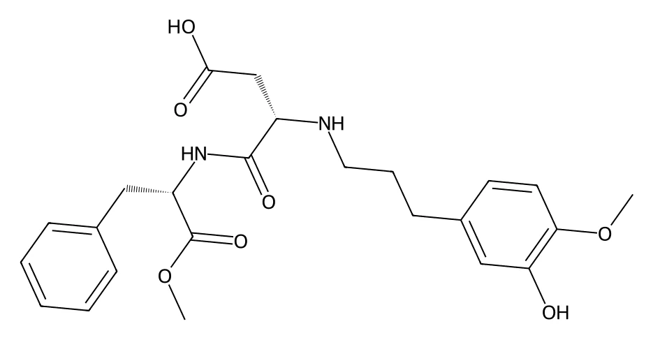 Chemical structure of Advantame.