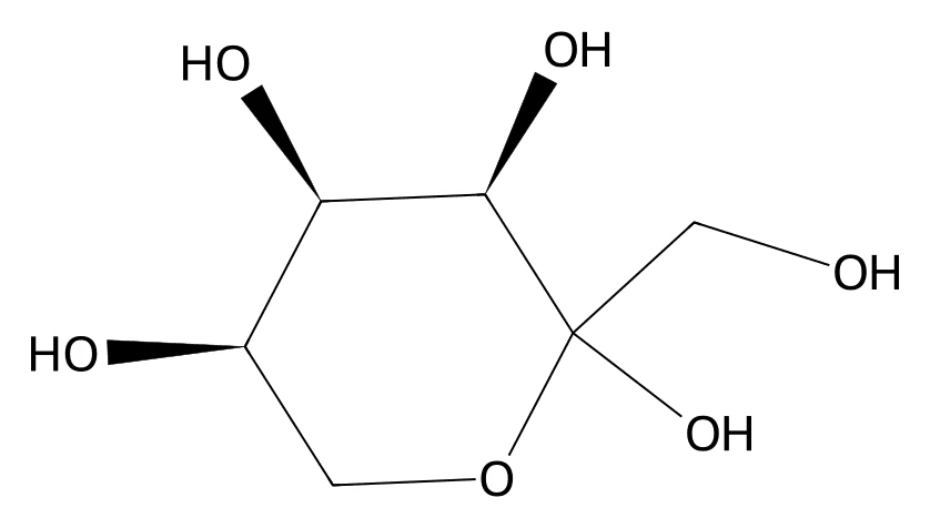 Chemical structure of Allulose (D-psicose).