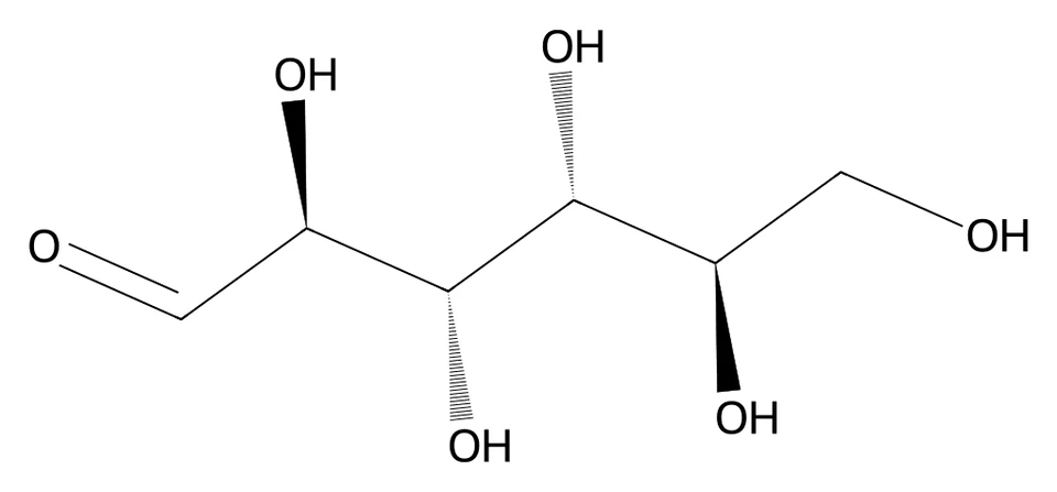 Chemical structure of D-Mannose.