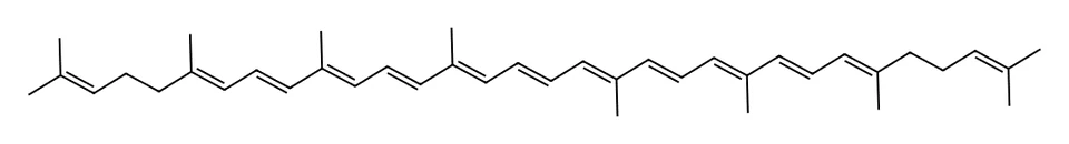 Chemical structure of Lycopene.