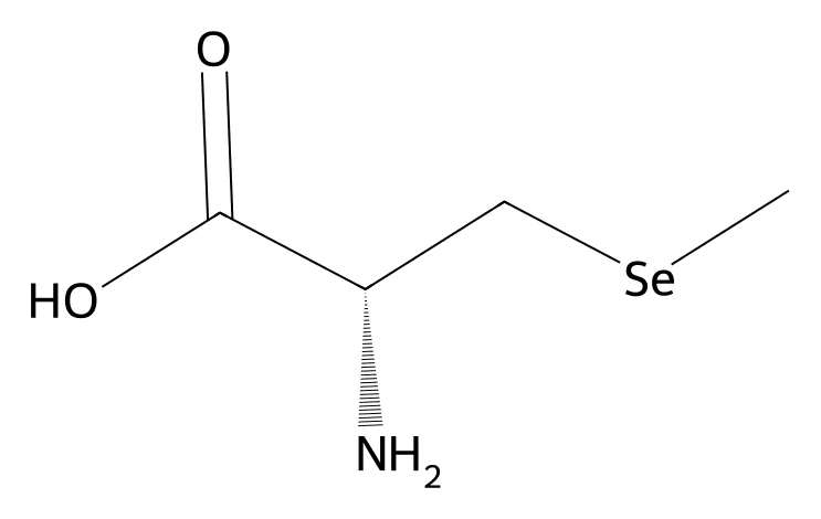 Chemical structure of Methylselenocysteine.
