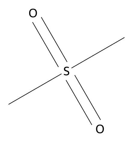Chemical structure of Methylsulfonylmethane (MSM).
