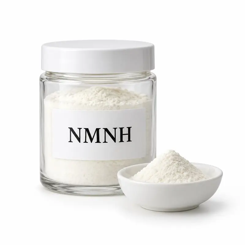NMNH in a glass jar and a dish.