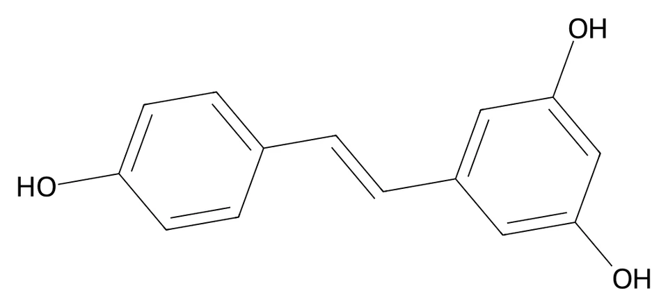 Chemical structure of Resveratrol.