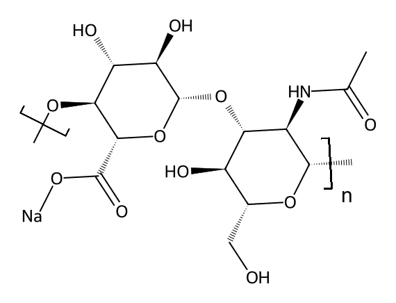Chemical structure of Sodium hyaluronate.