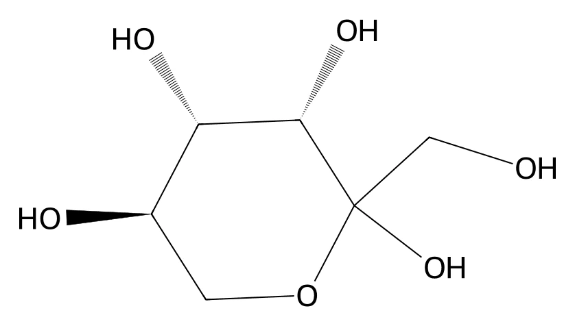 Chemical structure of Tagatose.